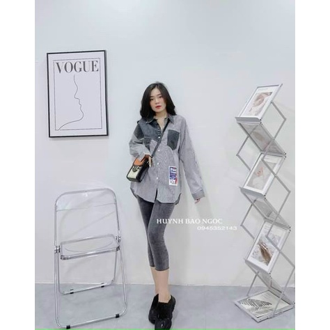 Áo sơ mi sọc phối. Hàng nhập Quảng Châu. Có 2 màu. Size dưới 55kg vừa. Đơn giản mà đẹp. Mua nhanh kẻo hết