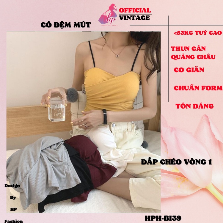 Áo lót nữ, áo bra đan chéo ngực 2 dây mảnh, dáng croptop lạ mắt, gân tăm quyến rũ, mặc siêu mát- BI39