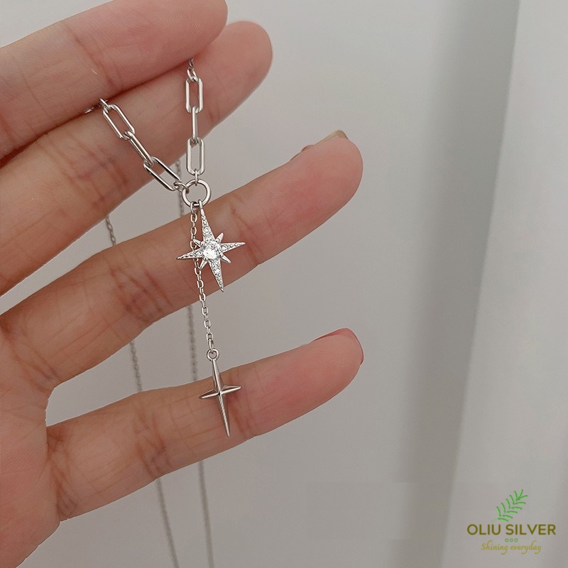 Dây Chuyền Bạc S925 Chuỗi Sao Bling Galaxy Xinh Xắn | Vòng Cổ Nữ Trang Sức Bạc 925