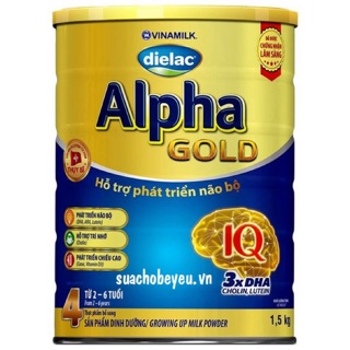 ((mẫu mới) Sữa dielac Alpha Gold 4 lon 1500g