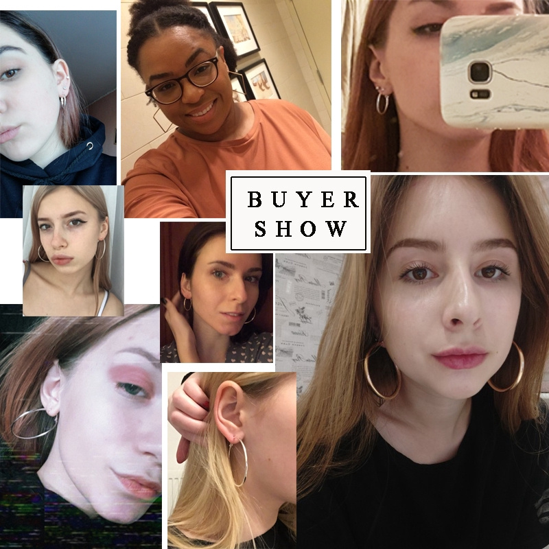 Set 6 Cặp Hoa Tai Dạng Vòng Thời Trang Dành Cho Nữ