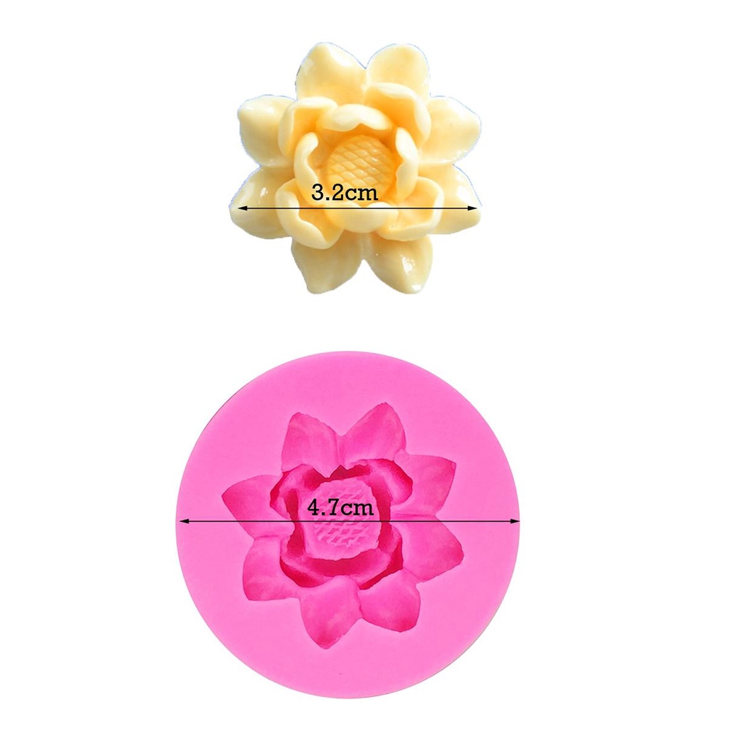 Khuôn Làm Bánh Chất Liệu Silicone Tự Làm Hình Hoa Sen Dễ Thương