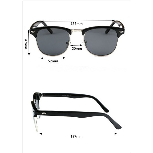 Mắt kính râm nam nữ kính mát CLUBMASTER 3016 UNISEX TRÒNG THUỶ TINH cường lực size nhỏ chống tia uv THỜI TRANG Itaila | BigBuy360 - bigbuy360.vn