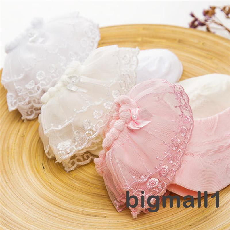 Vớ Cotton Phối Ren Cho Bé Gái