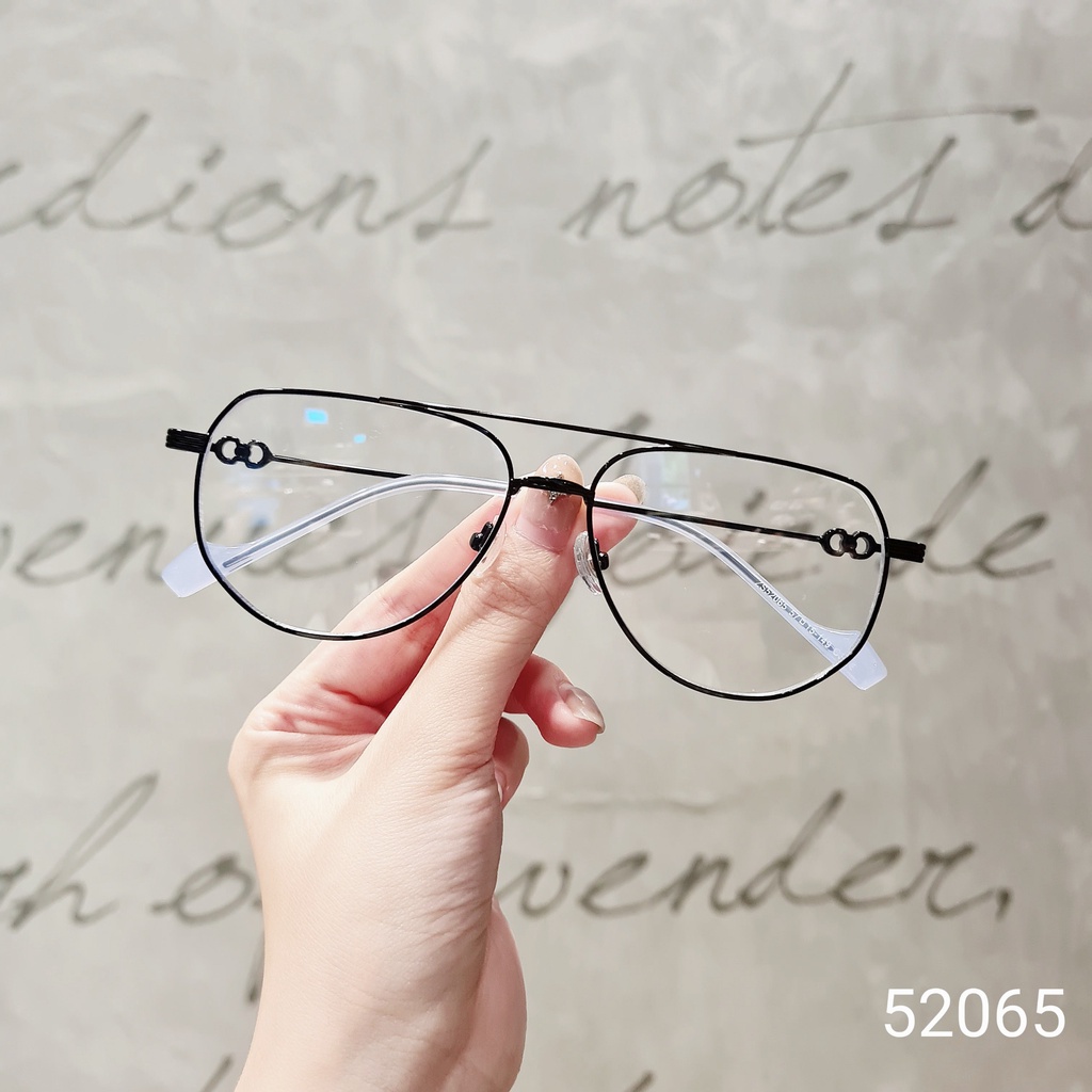 Mắt kính thời trang nữ LILYEYEWEAR tròng chống ánh sáng xanh thiết kế mới lạ thời trang Hàn Quốc 52065