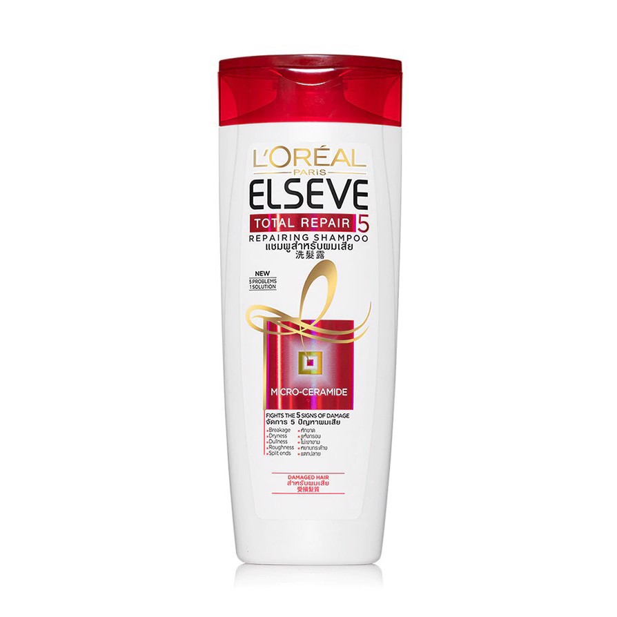 [Mã ICB1219 giảm 25% đơn 50K] Dầu Gội Phục Hồi Tóc Hư Tổn L'Oreal Elseve Total Repair 5 Shampoo 170ml