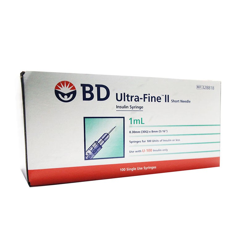 Kim tiêm tiểu đường Insulin BD 1ml cc x 30G hộp 100 cây tiêm meso giảm béo