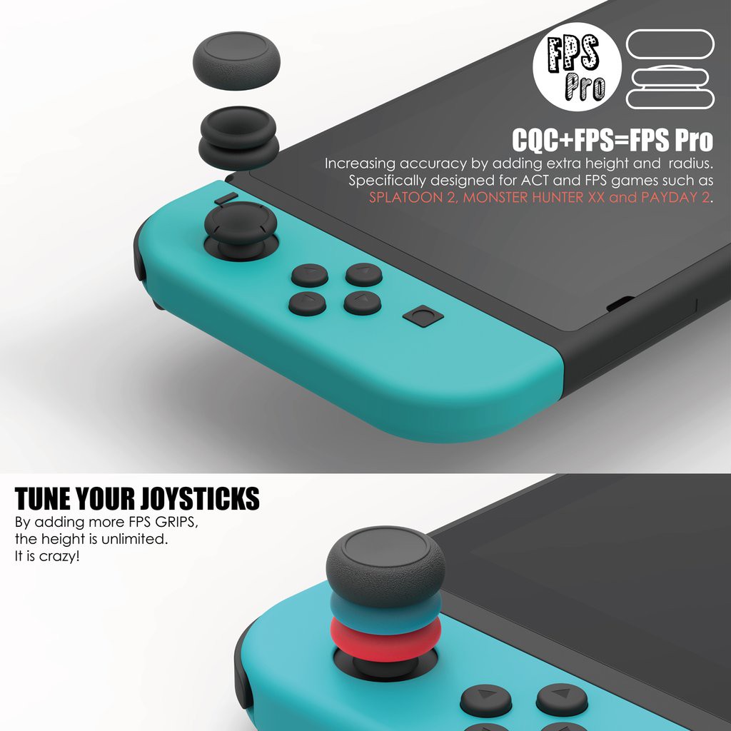Bộ 6 núm bọc analog cao cấp hãng Skull &amp; Co cho Joy-Con - Nintendo Switch / Lite