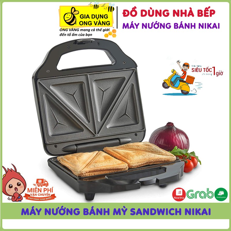 Máy Nướng Bánh, Làm Bánh Tại Nhà Sandwich Nikai Nhật Bản Mới, Nướng Bánh Siêu Tốc, Bảo Hành 6 Tháng