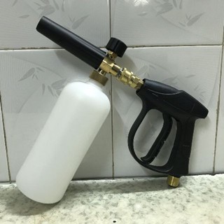 Combo bình bọt tuyết và súng rửa xe ren súng 22mm