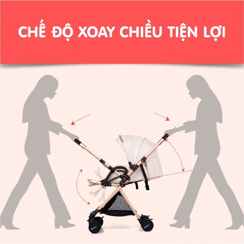 [HCM] XE ĐẨY 2 CHIỀU 3 TƯ THẾ BELECOO CAO CẤP