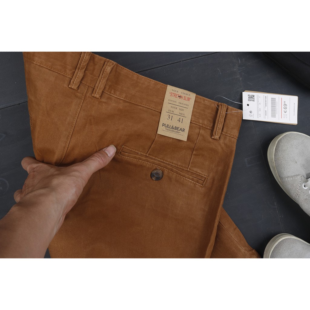 Xả hàng Quần short kaki nam màu vàng bò giảm giá