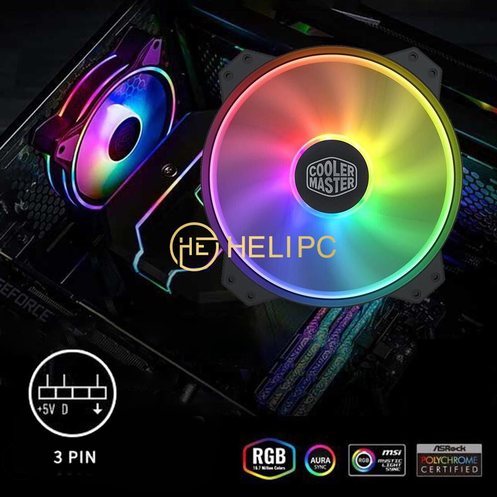 Quạt tản nhiệt Case Cooler Master MF200R ARGB 20CM - Fan Case 20cm - Coolermaster MasterFan MF200R ARGB