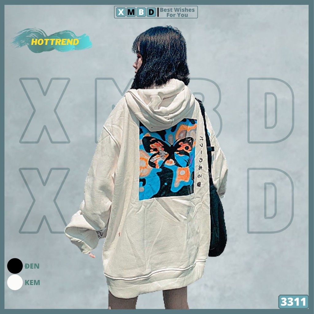 Áo Khoác Nỉ Bướm Nỉ Bông Dày Dặn Form Rộng Unisex - AK3311