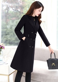 [Yumi Shop] Áo khoác dạ măng tô nữ Form Dài