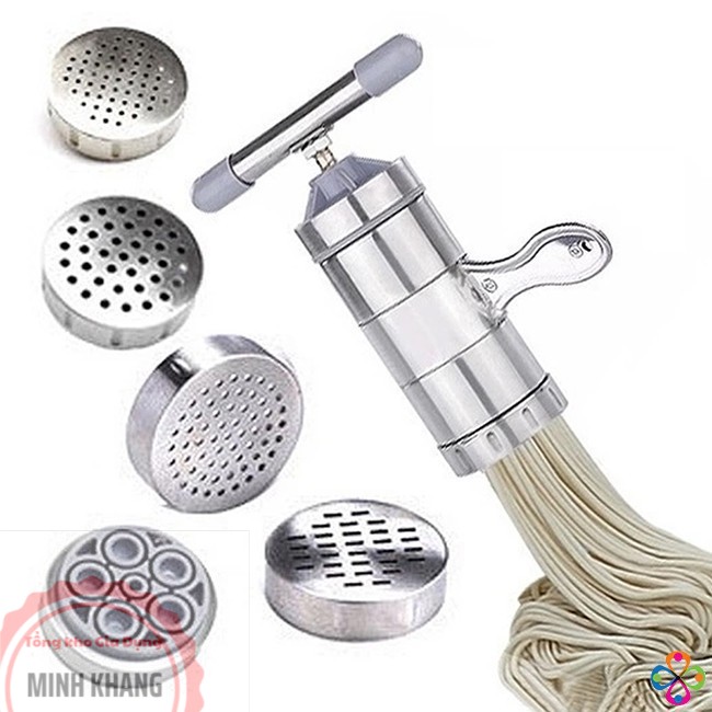 Máy Làm Bún, Mỳ Tươi Tại Nhà Bằng Inox, Tặng Kèm Bộ 5 Size Bún - GDMK