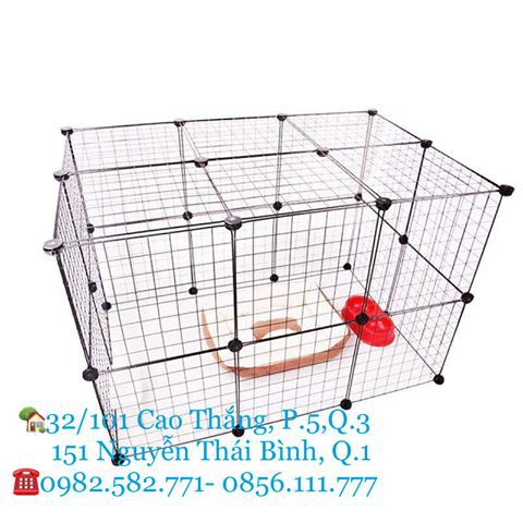 CHUỒNG PET KÈM KHAY VỆ SINH NHỎ GỌN-DỄ LẮP GHÉP, CHUỒNG CHÓ MÈO