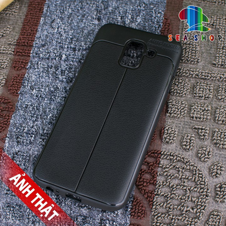 Ốp lưng Samsung Galaxy J6 / SM-J600 vân da loại A - nhựa dẻo - chống trơn trượt