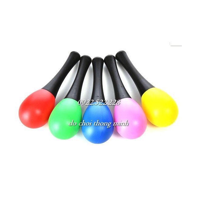 Maracas lục lạc bầu dài nhựa - Đồ chơi cảm thụ âm nhạc