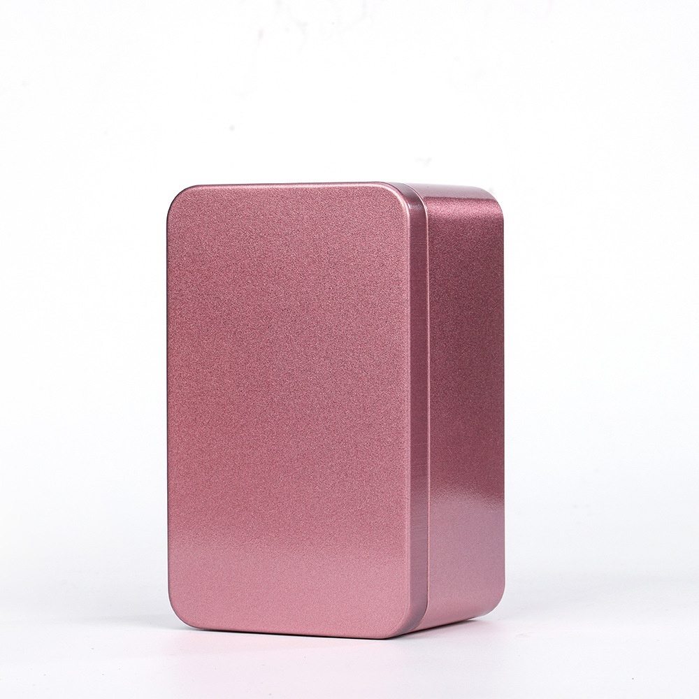 1 Hộp Sắt Hình Chữ Nhật 13cm Đựng Kẹo, Cà Phê, Bánh Quy