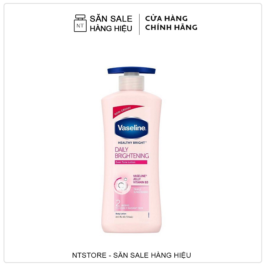 0Dưỡng thể body lotion Vaseline hàng mỹ mẫu mới dưỡng trắng da