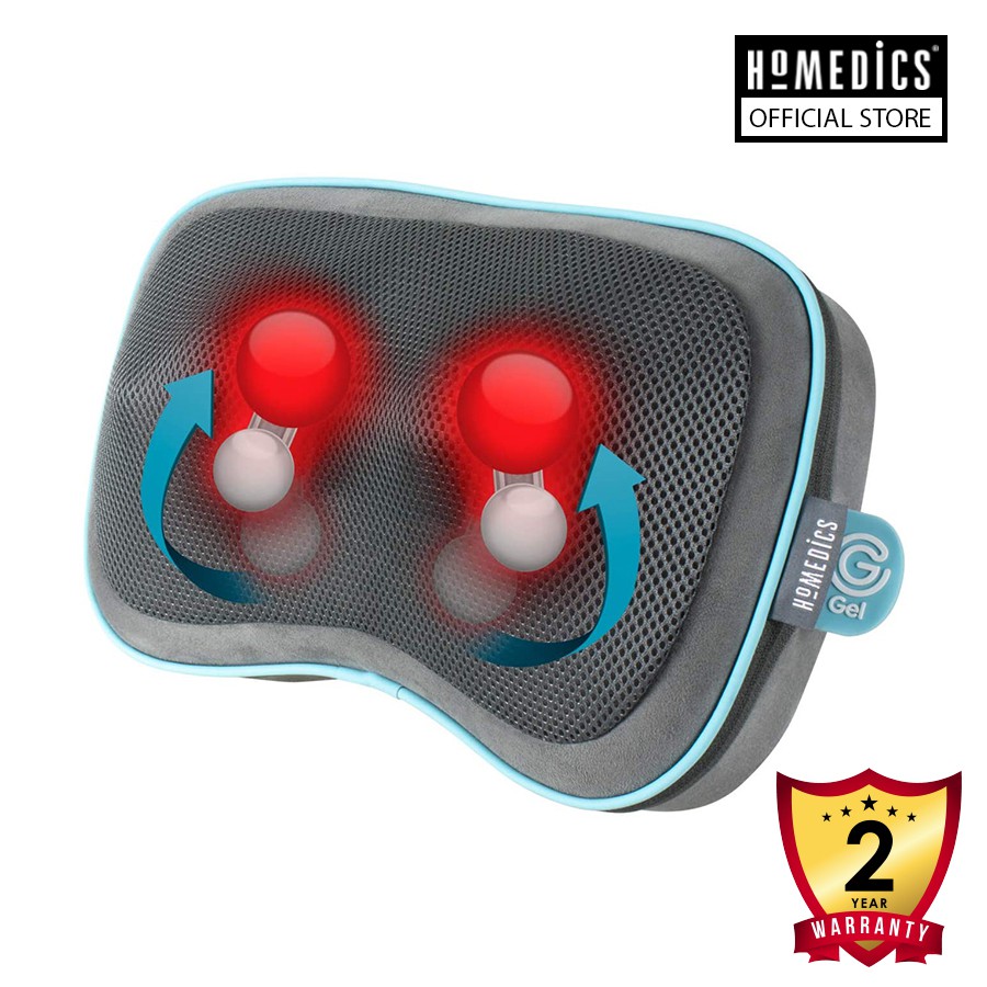 Gối massage Shiatsu 3D cao cấp công nghệ GEL và pin sạc HoMedics GST-550HRC-EU