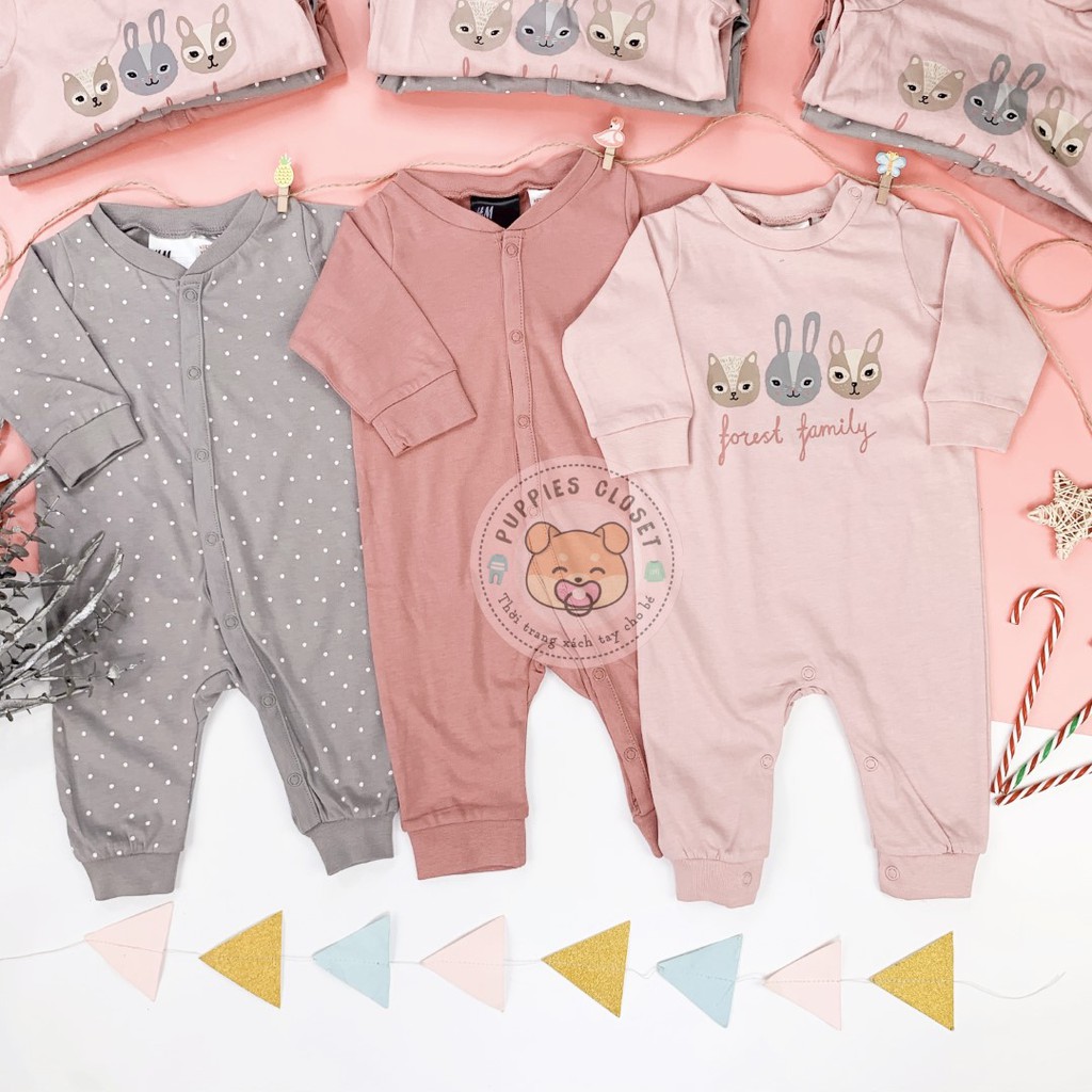 Sét 3 body liền cài đũng hình thỏ màu hồng nhat HM