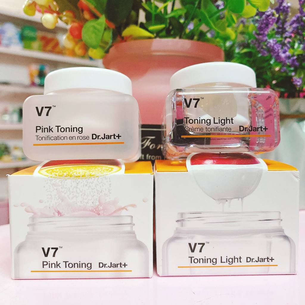 [MẪU MỚI] Kem Dưỡng Trắng Da V7 Dr.Jart+ Toning Light / Pink Toning Mini 15ML Chính Hãng 100%