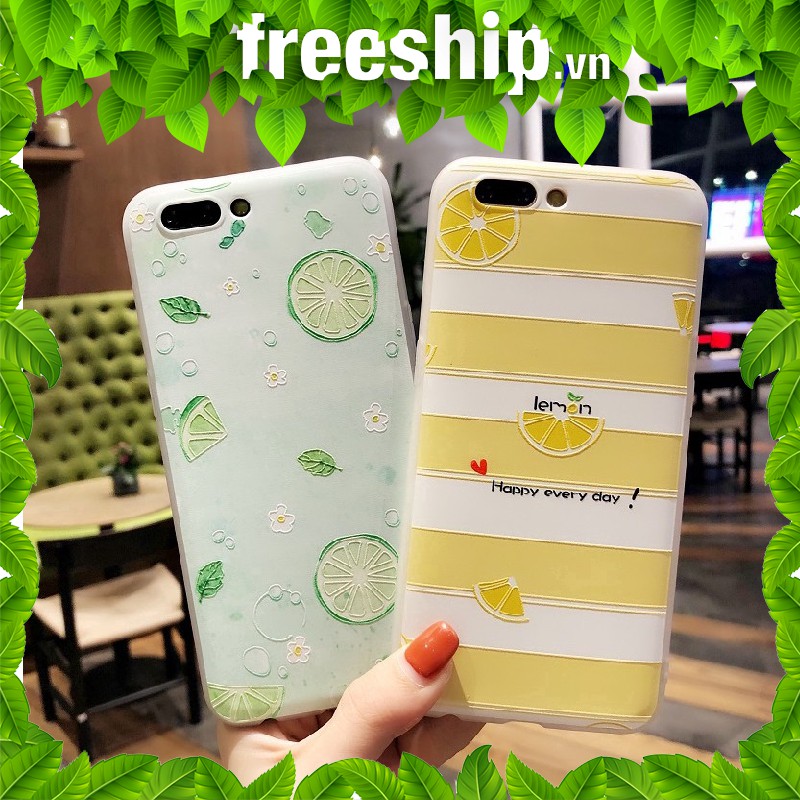 Ốp lưng iPhone silicon dẻo hoạ tiết chanh xanh thanh mát cho iphone 6 đến 11 pro max a43a