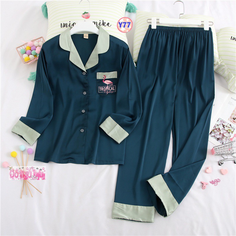 Pijama Lụa Dài Tay Cao Cấp Y77