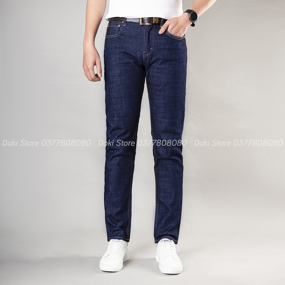[Tặng đôi tất] Quần Jean Nam Cao Cấp 3 Màu Xanh Đẹp, Quần Bò Nam Chất Vải Co Giãn Thoải Mái, DOKI | BigBuy360 - bigbuy360.vn