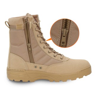 TR❤Giày Boot da kiểu dáng quân đội cho nam