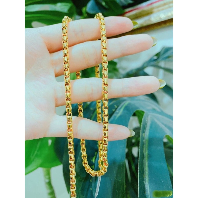 Dây chuyền nam kiểu xích màu vàng 18 cao cấp