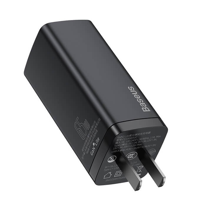 CỦ SẠC NHANH GAN 2 LITE 65W M@CBOOK IPHONE BASEUS