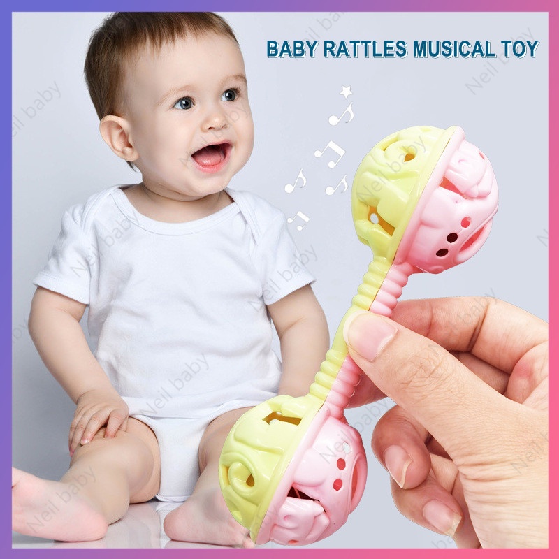 Đồ Chơi Chuông Cầm Tay Hai Đầu Bayi Loceng Tangan Dịu Nhẹ Cho Bé Tập Chơi Và Chơi Thể Dục