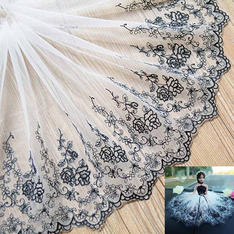 Chân váy ren màu trơn mỏng thêu hoa màu xinh xắn cho nữ