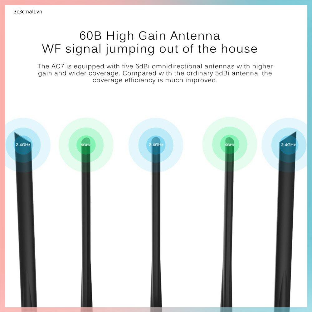 ✨chất lượng cao✨Tenda Ac7 5 Antenna Gigabit 5G Router Wireless Home Wall High Speed Wifi Fiber | BigBuy360 - bigbuy360.vn