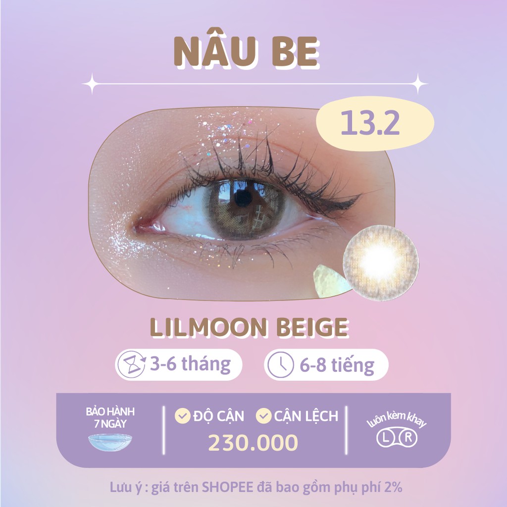 Kính Áp Tròng nâu be Lilmoon Beige chính hãng Lensme | Hạn sử dụng 3-6 tháng