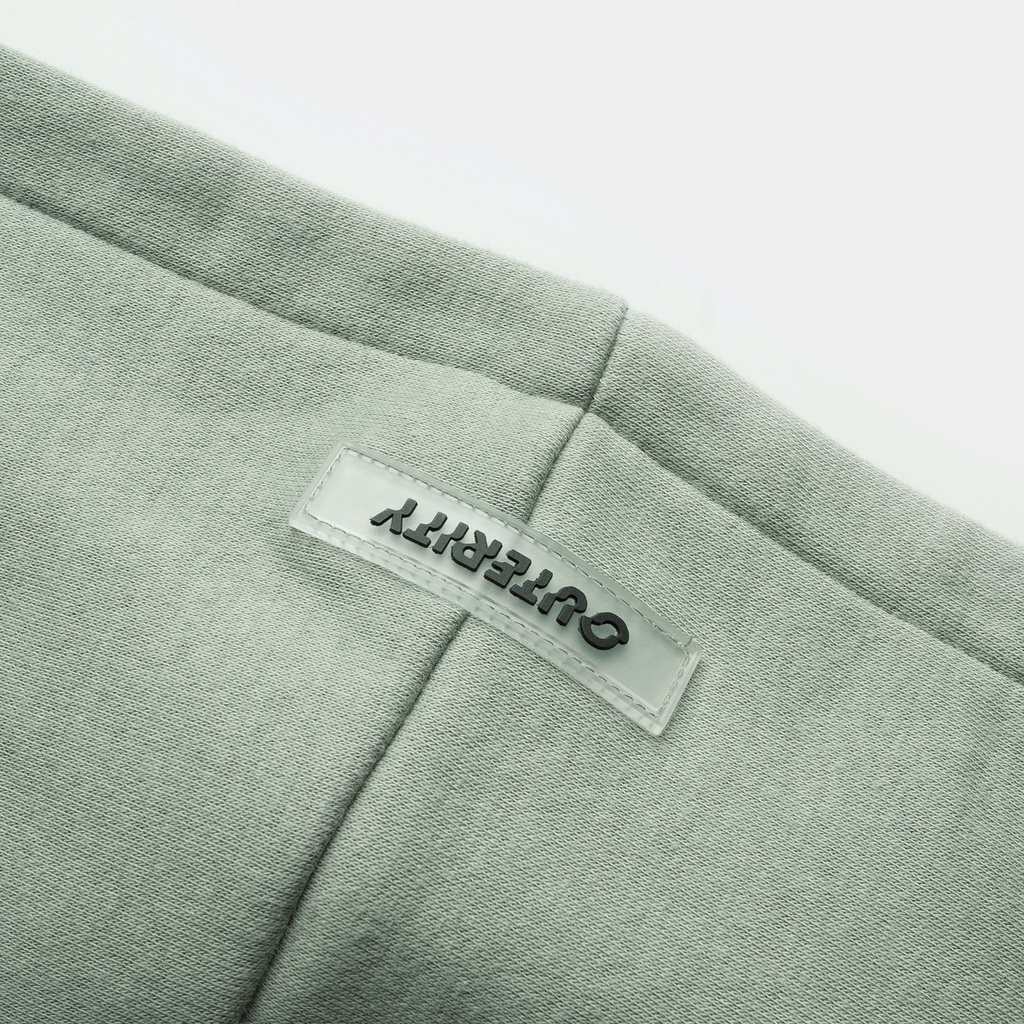 Áo Khoác Hoodie Outerity Mini Signature/ Màu xám xanh / Nỉ Bông ORP211