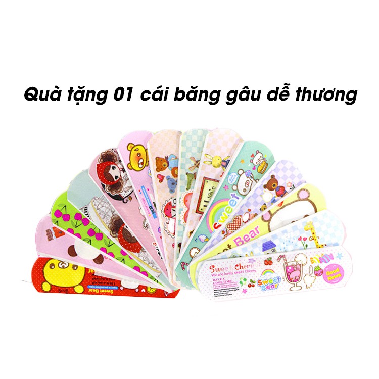 Hộp 100 chiếc băng gâu cá nhân dễ thương chống nước dính chắc