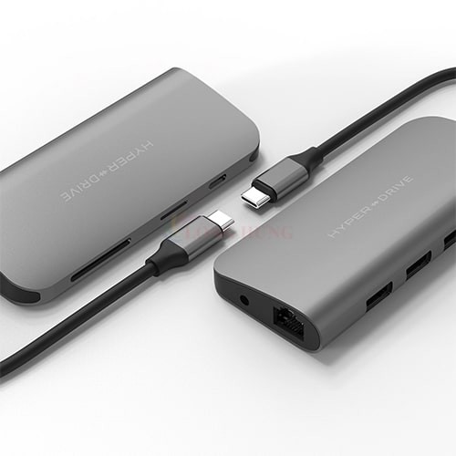 Cổng chuyển đổi HyperDrive 9-in-1 Power USB-C Hub HD30F - Hàng chính hãng