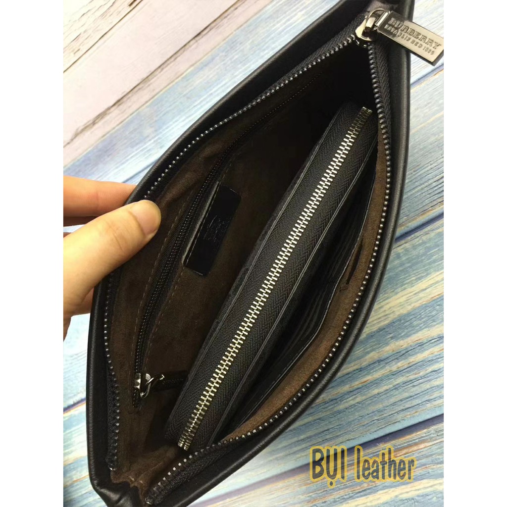 Ví cầm tay nam da bò cao cấp M108- Clutch nam da thật- BH 24tháng-đầy đủ hộp (CÓ VIDEO) | BigBuy360 - bigbuy360.vn