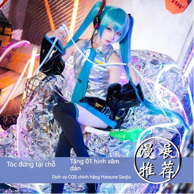 Hatsune Miku cos suit MIKU Hatsune official suit Hatsune Miku cos suit Hatsune cosplay costume suit + wig + earphones