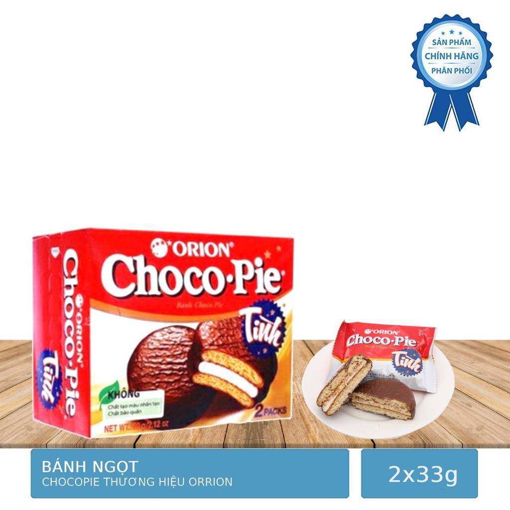 Hộp 2 Gói Bánh Ngọt Orion Choco Pie 33g/gói