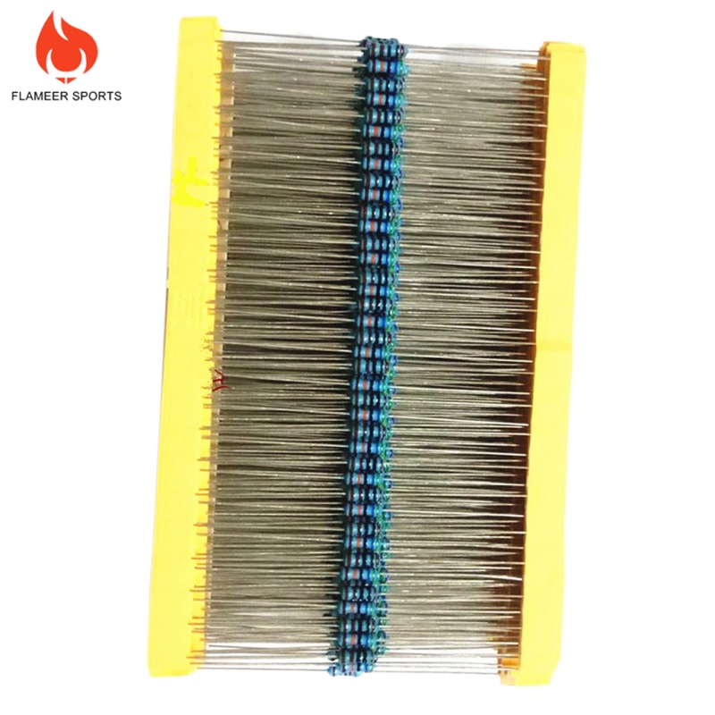 Flameer Sports  1280pcs 0.25W Metal Film Resistor Kit 1% 1-10M Resistance Assortment Set