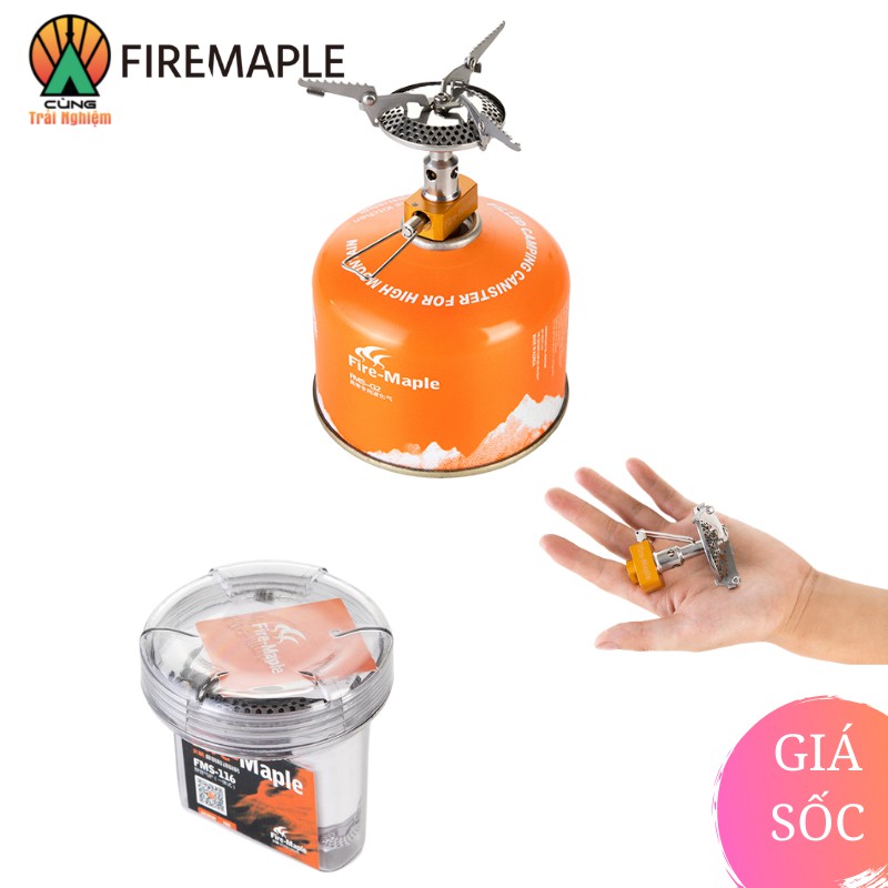 Bếp Gas Điều Áp Mini Fire Maple FMS-116 Nhỏ Gọn Di Động Chuyên Dụng Cho Du Lịch, Dã Ngoại Cắm Trại