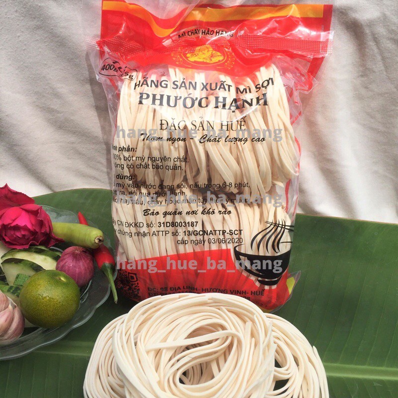 [BAO BÌ MỚI] Bánh canh khô Phước Hạnh (mì vắt) date mới nhất gói 400g - Đặc sản Huế