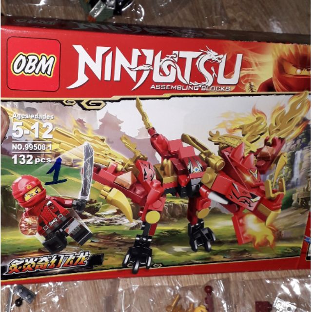 Lắp ráp 1 hộp LegoNinjutsu Rồng 99508 có nhiều chi tiết