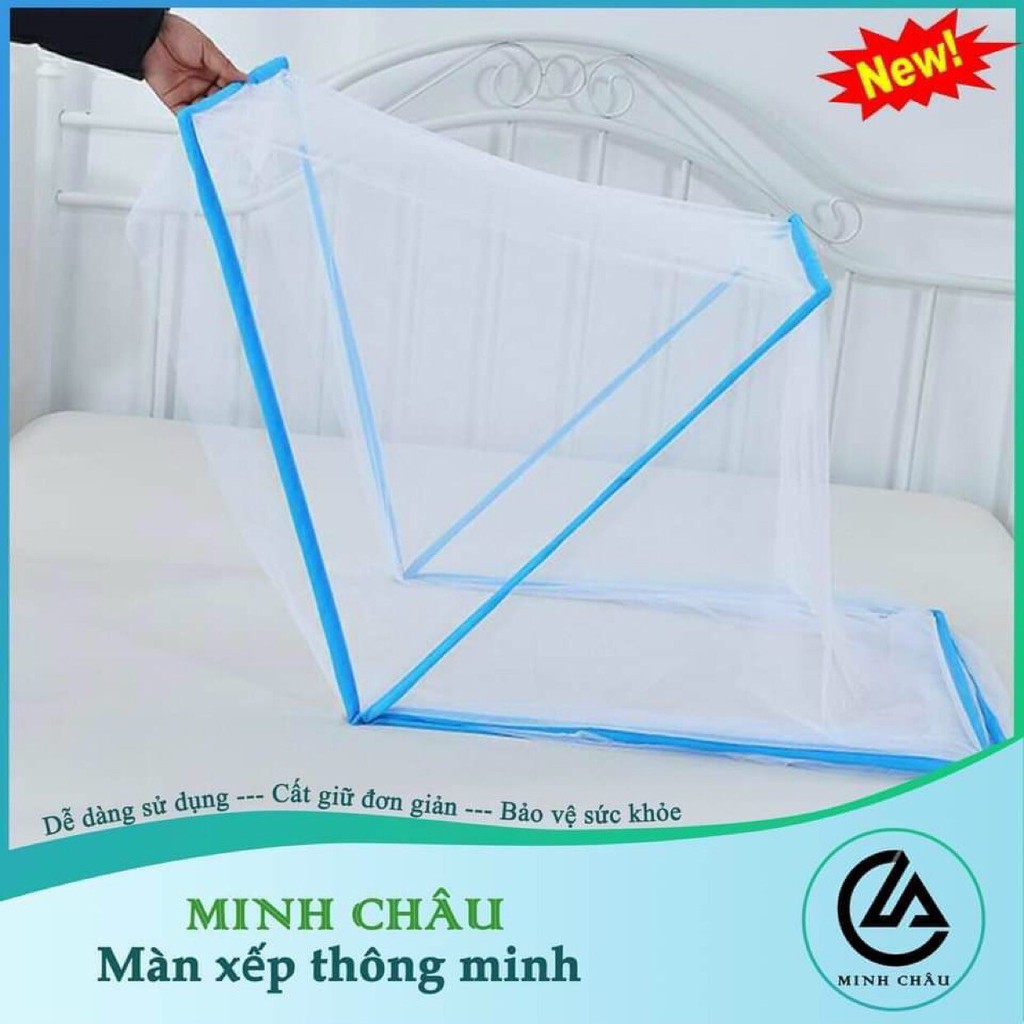 Màn mùng xếp thông minh gấp gọn Minh Châu - Màn lưới chống muỗi gấp gọn - Mùng xếp gấp gọn thông minh chống muỗi