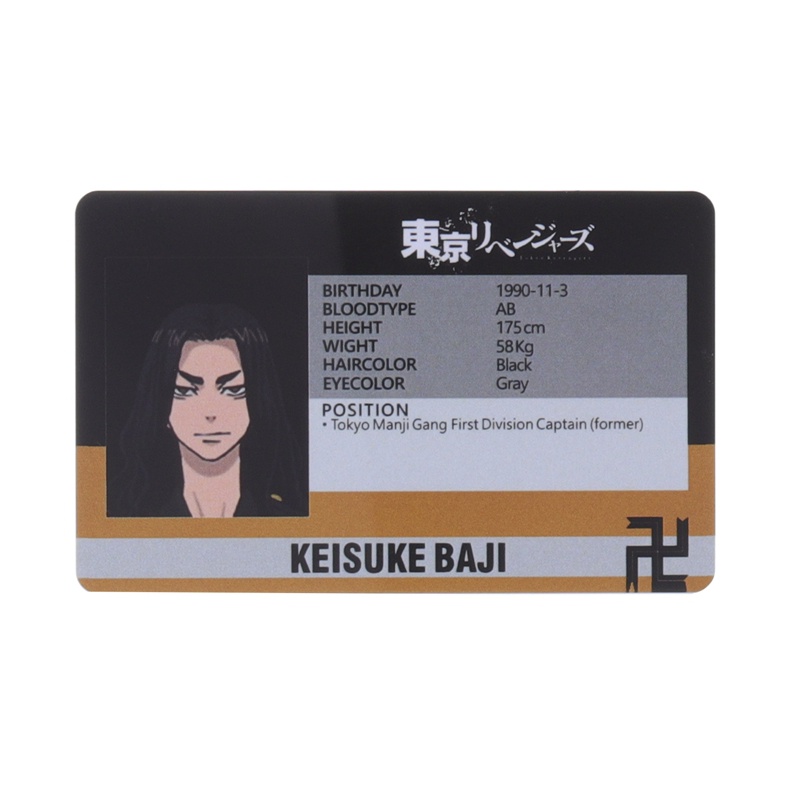 Thẻ ID Bằng Nhựa PVC Hình Nhân Vật Anime Tokyo Revengers Cho Trẻ Em